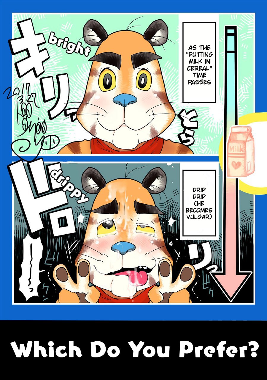 (COMIC1☆11) [Black Crusher (Donguri)] Tora Chichi Sakunyuu | Milking Tiger Tiddies  (Frosted Flakes) [English] (COMIC1☆11) [ブラック・クラッシャー (ドングリ)] トラチチ搾乳 (コーンフロスティ) [英訳]