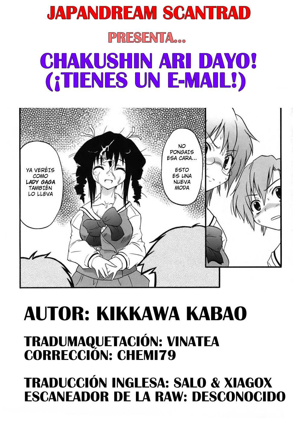 [Kikkawa Kabao] Chakushin Ari Dayo! (You&#039;ve Got Mail!) [Spanish] 