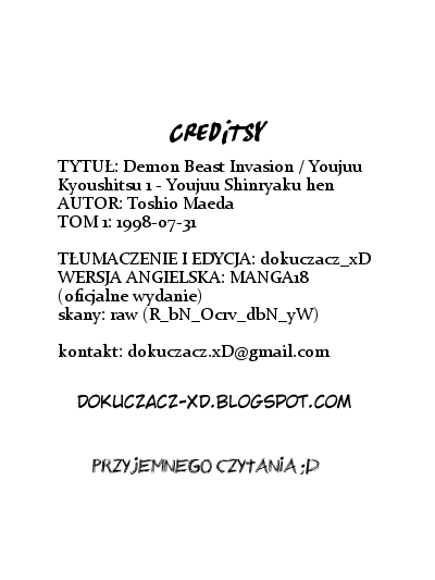 [Maeda Toshio] Youjuu Kyoushitsu | Demon Beast Invasion Ch.3 [Polish] [D-xD] [前田俊夫] 妖獣教室 第3話 [ポーランド翻訳]