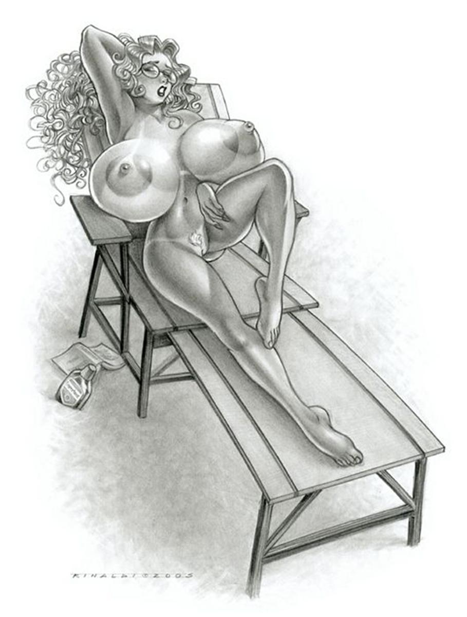 VICTOR RINALDI ART - Huge Tits drawings #7 